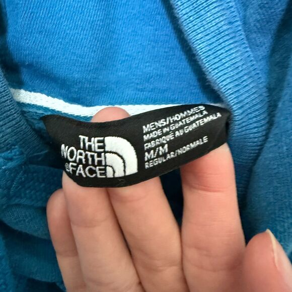 Men The North Face Graphic Print Hoodie Pullover in Marine Blue Size Medium - Picture 6 of 8